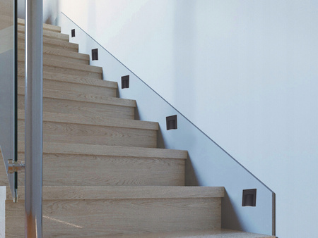 Schodišťové světlo LED 0,8W 15lm 4000K Neutral Square Black Erinus Kanlux