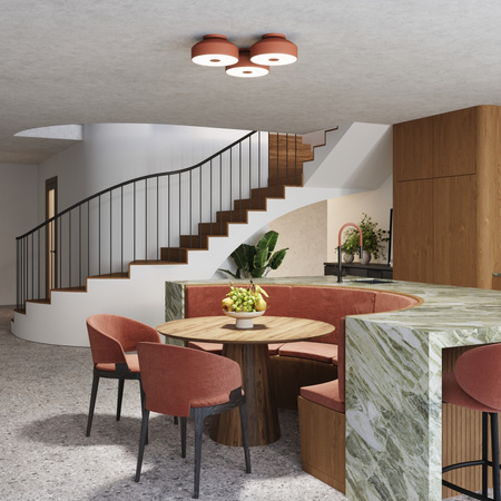 LED stropní svítidlo 4x E27 Ochre Red OMIQ Crimson SL.1681 Sollux