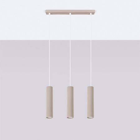 Stropní závěsné svítidlo 3x GU10 Hliník Taupe Carbon Deep Space SL.1774 Sollux