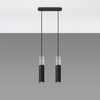 LED závěsné stropní svítidlo BORGIO 2xGU10 Black SOLLUX