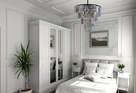 Stropní lustr 12x E14 Black Glamour CRISTAL L 7614 Nowodvorski