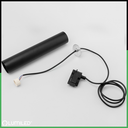 Závěsné závěsné svítidlo Rail 29cm Reflector GU10 LED SOPLO Black LUMILED