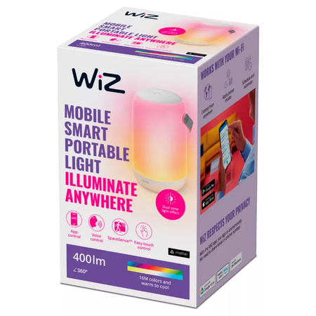 LED přenosná stolní lampa 13,5W RGB SMART WiFi WiZ