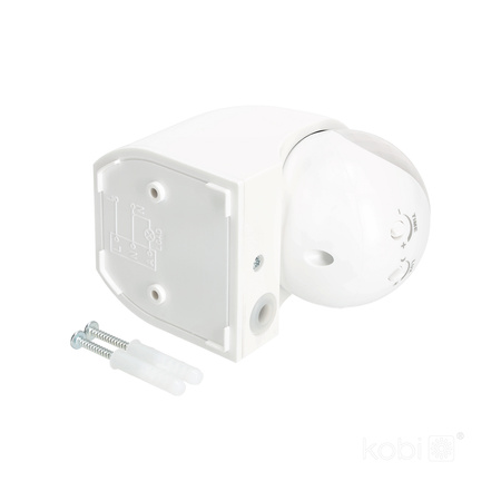 PIR detektor pohybu a soumraku LX40 180ST WHITE KOBI
