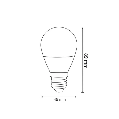 LED žárovka E27 G45 7W = 50W 640lm 3000K Teplá bílá 160° GOLDLUX (Polux)
