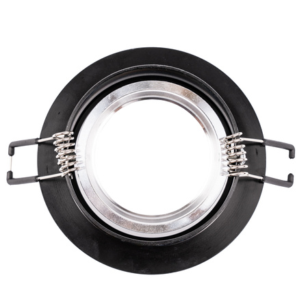 Halogenové stropní svítidlo pod omítku Kulaté pohyblivé svítidlo GU10 MR16 černé TRIAM LUMILED