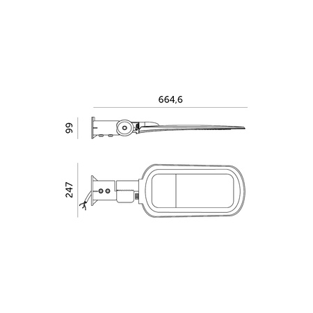 Pouliční svítidlo LED Průmyslové silniční svítidlo 150W 20250lm 4000K Neutrální IP66 IK08 Šedá Vespa Kobi