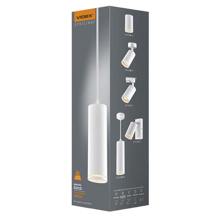 Stropní závěsné svítidlo SPOT 1x GU10 TATUM White Videx
