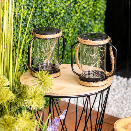 LED solární lampa Venkovní zahradní závěsná stojací lucerna 3000K IP44 soumrakový senzor