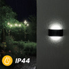 2x solární zahradní lampa LED Fasádní nástěnná lampa Top Down Kruhové svítidlo