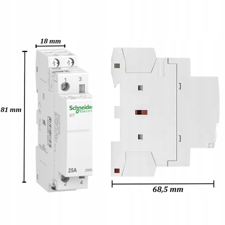 Modulární stykač 25A 2P Schneider Relay IP20