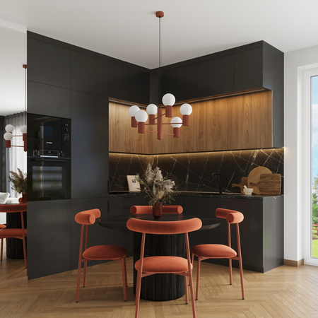 Lustr Závěsné svítidlo 6x G9 Hliník Ochre Red Halo French Sky SL.1833 Sollux