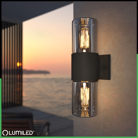 Zahradní nástěnné venkovní svítidlo 2x E27 SALVIA LUMILED