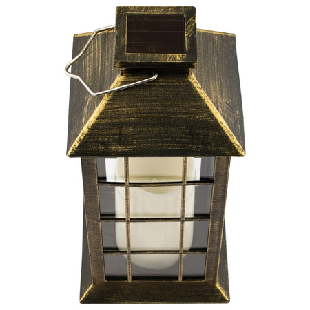 LED solární zahradní lampa. závěsná patina lucerna. 27 cm