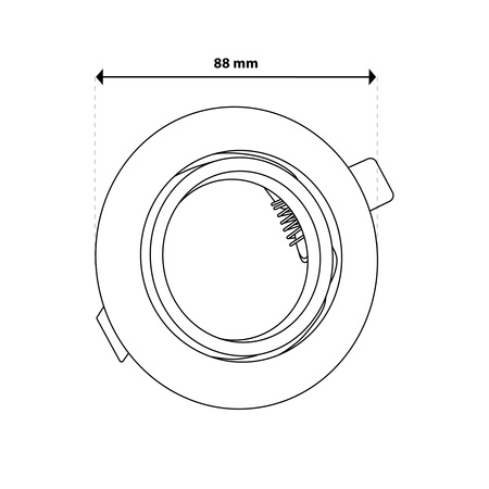 Kruhové halogenové svítidlo pod omítku AURELI Graphite sheet MR16 GU10 LUMILED