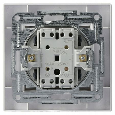 Jednopólový schodišťový spínač s rámem. zapuštěný SCHNEIDER ASFORA