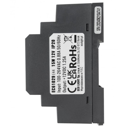 Napájení LED Premium Line 12V 15W Ecolight na lištu DIN