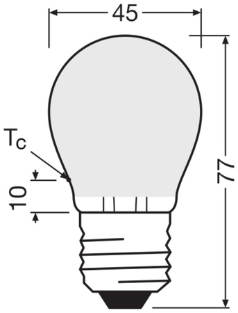 LED žárovka P45 Ball E27 3,4W = 40W 470lm 2700K Warm CRI90 300° Stmívatelné vlákno SUPERSTAR PLUS CLASSIC Osram