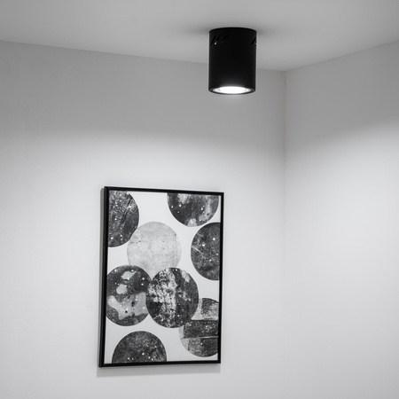 Povrchové svítidlo E27, TUBA SPOT Stálá Kulatá Černá APUS 13 LUMILED