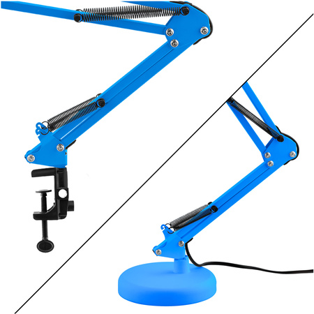 Stolní lampa E27, Modrá + držák na stůl TOBI LUMILED