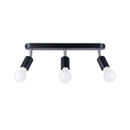 FORNES 3 3xE27 Černé minimalistické stropní svítidlo SOLLUX