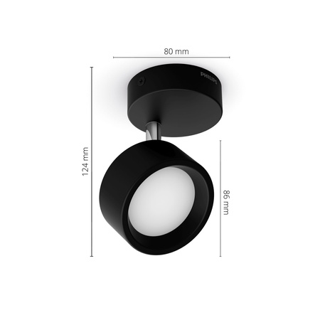 Nástěnné svítidlo LED 5,5W 550lm 2700K Black Brother Philips