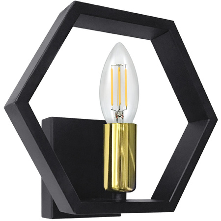 Nástěnné svítidlo Venkovní fasádní svítidlo E14 Black Gold Honey Sanico Goldlux