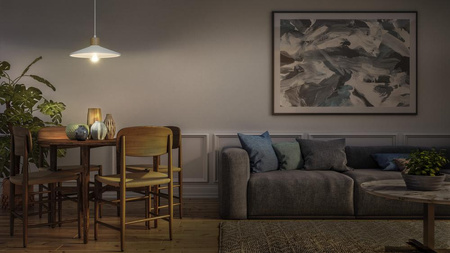 Dekorativní stropní závěsné svítidlo E27 s převisem Bílá hnědá Dekor Ledvance