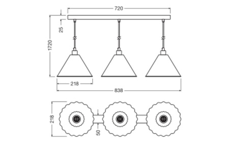 Dekorativní stropní závěsné svítidlo E14 White Decor Ledvance