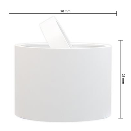 Halogenový reflektorový bodový reflektor GU10 s povrchovou montáží, kulatý, pohyblivý, bílý Masterled