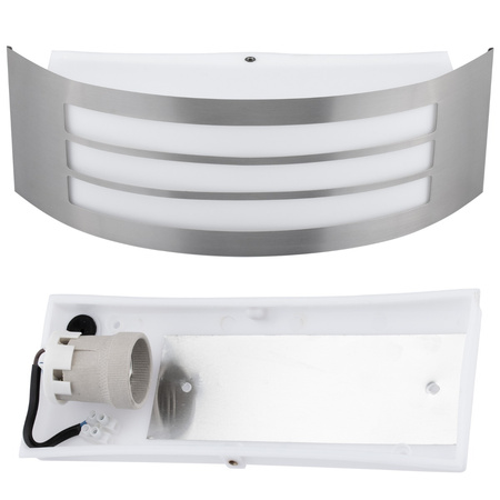 Zahradní nástěnné svítidlo. elevace. venkovní svítidlo E27 INOX IP44 DORIS