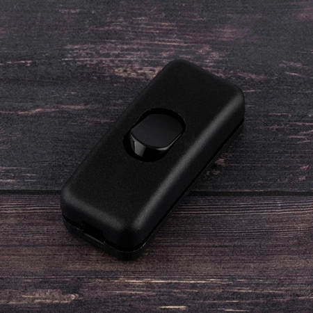 Přepínač vypínač kolébkový na kabelu, Černá LUMILED