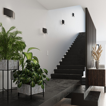 LED nástěnné svítidlo MAGNUS 2xG9 Nástěnné svítidlo Obdélníkové černé SOLLUX