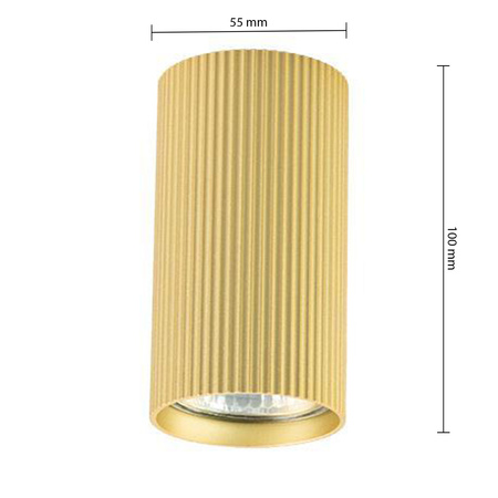 Halogenový reflektorový bodový reflektor GU10 kulatý zlatý Lucerno Masterled pro povrchovou montáž