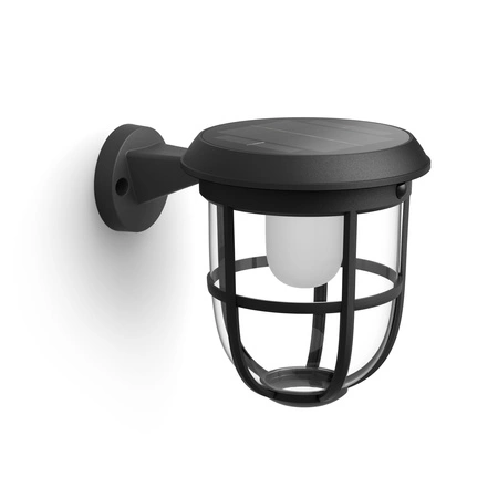 Zahradní lampa LED Solární nástěnná lampa RADII 1,3W 3000K IP44 Soumrakový pohybový senzor PHILIPS