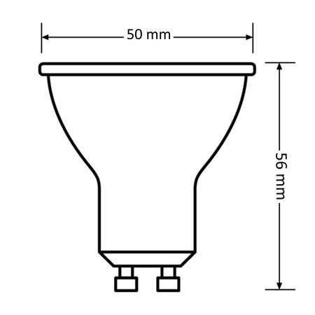 GU10 LED žárovka 7W = 76W 560lm 3000K Teplý reflektor TOSHIBA