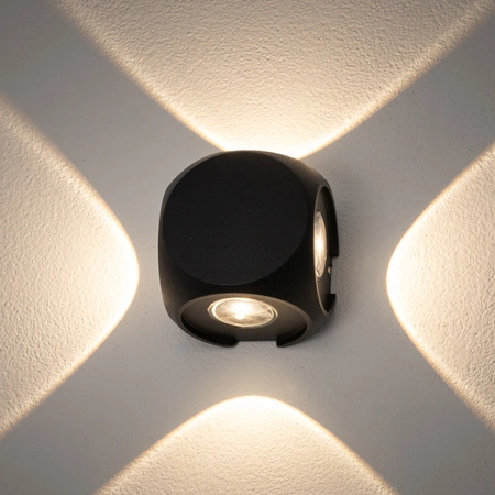 Zahradní lampa Nástěnná lampa PATRAS LED 9115 IP54 4x1W 3000K Černá Nowodvorski