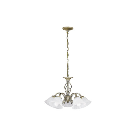 Závěsné stropní svítidlo Lustr 5x E14 hnědý Classic Beckworth 7135 Rabalux