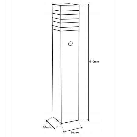 Zahradní tyč venkovní světlo stojící E27 LED snímač pohybu