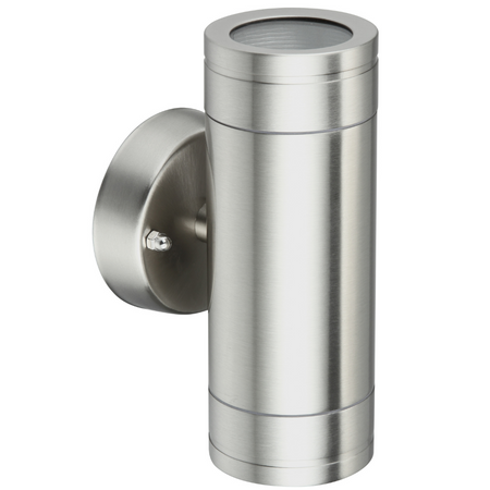 Zahradní nástěnné svítidlo. sklopné LED fasádní svítidlo. 2xGU10 OLIMP. dvojité stříbrné - GOLDLUX (Polux)