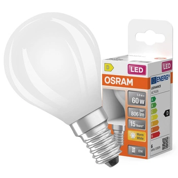 E14 P45 LED žárovka 5.5W = 60W 806lm 2700K Teplá bílá 300° vlákno OSRAM STAR