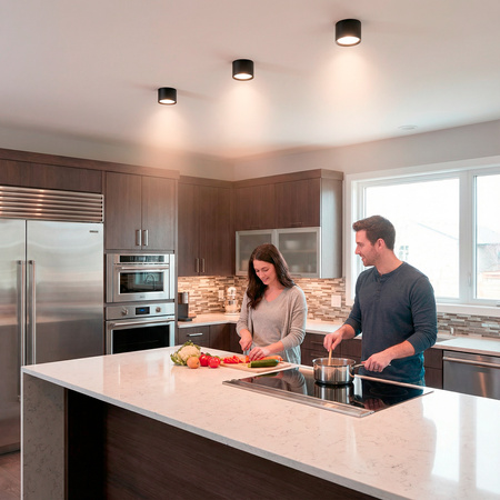 Povrchové svítidlo HALOGEN SUNLA Tuba Gx53 LED Spot Nástěnné svítidlo Stropní válec Černá LUMILED