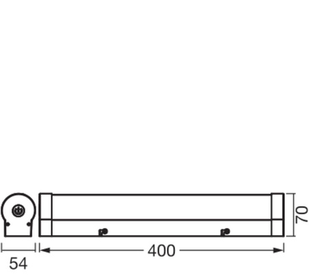 Koupelnové svítidlo LED Nástěnné svítidlo nad zrcadlo Stmívatelné 9W 820lm CCT Černá IP44 40cm Obris Ledvance