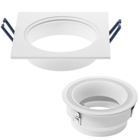 Halogenová Podhledové svítidlo GU10, IP44 Stálá Čtvercová Bílá CLARO LUMILED