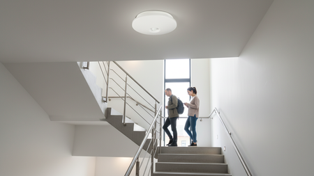 Stropní světlo Plafond LED 24W 1920lm 4000K neutrální bílá IP44 s pohybovým a soumrakovým senzorem Ecolight