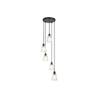 Stropní závěsné svítidlo 5 x E27 Black Classic Jarina Rabalux