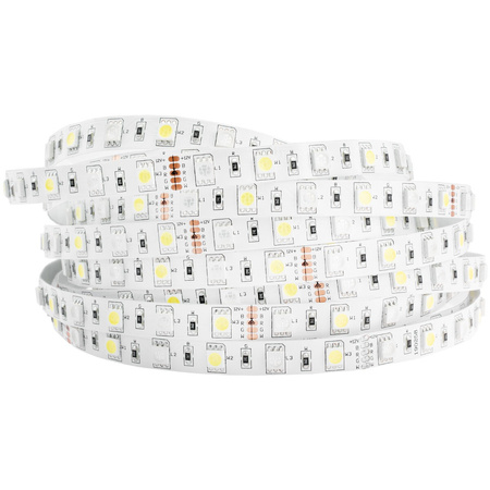 LED pásek 12V, 72W 300LED 5050 RGB + Neutrální bílá 10mm 5m LUMILED