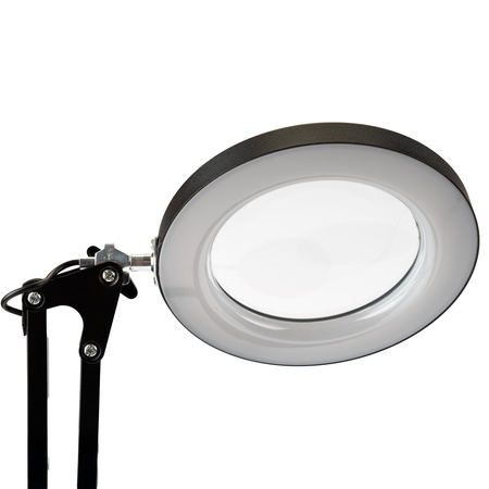 Stolní lampa LED 8W CCT Kreslící stolní lampa 3x zvětšovací sklo LUCA 2 Black LUMILED
