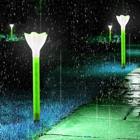Zahradní lampa LED se solárním pohonem TULIPANEK Green
