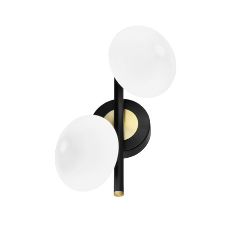 Nástěnné svítidlo Povrchová montáž 2x G9 Black Gold Elipse Elegance Kobi